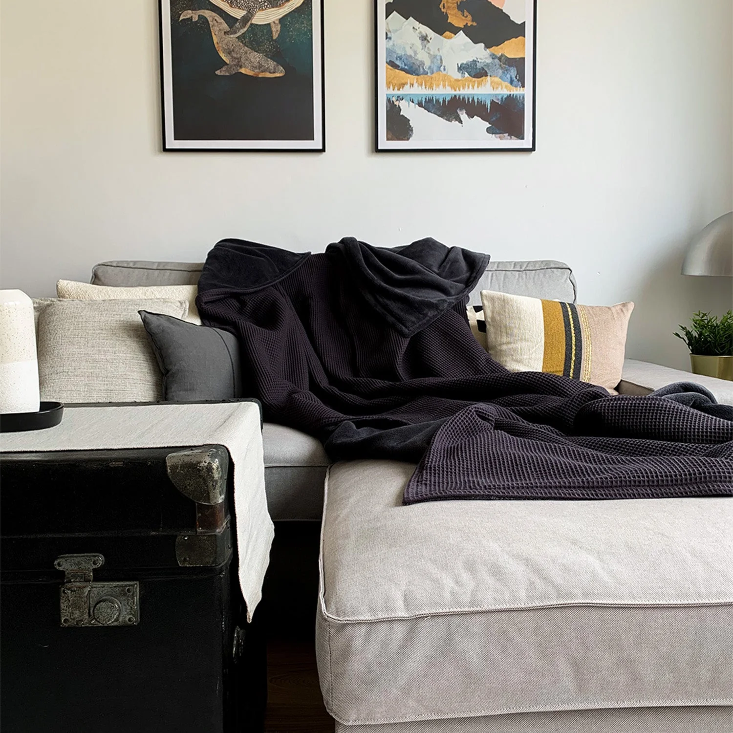 Kuscheldecke Zoe Vulkan-Stahlgrau 145 x 210 cm - Image 3