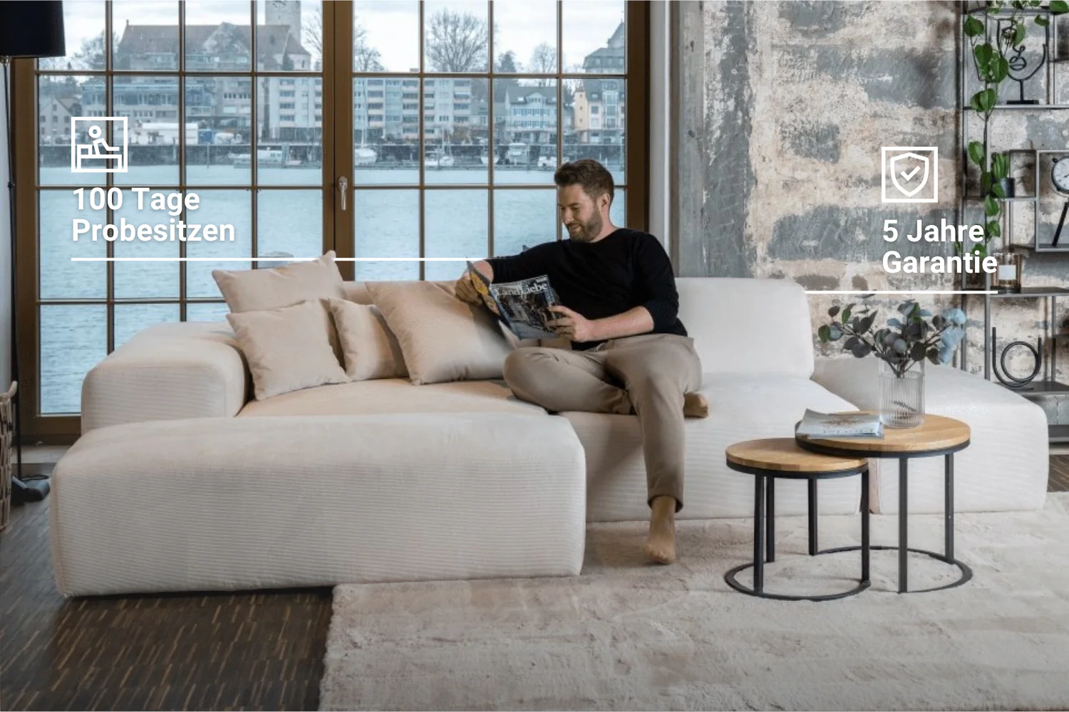 Modulares Ecksofa Nina 4-Sitzer Mini mit Schlaffunktion - Image 5