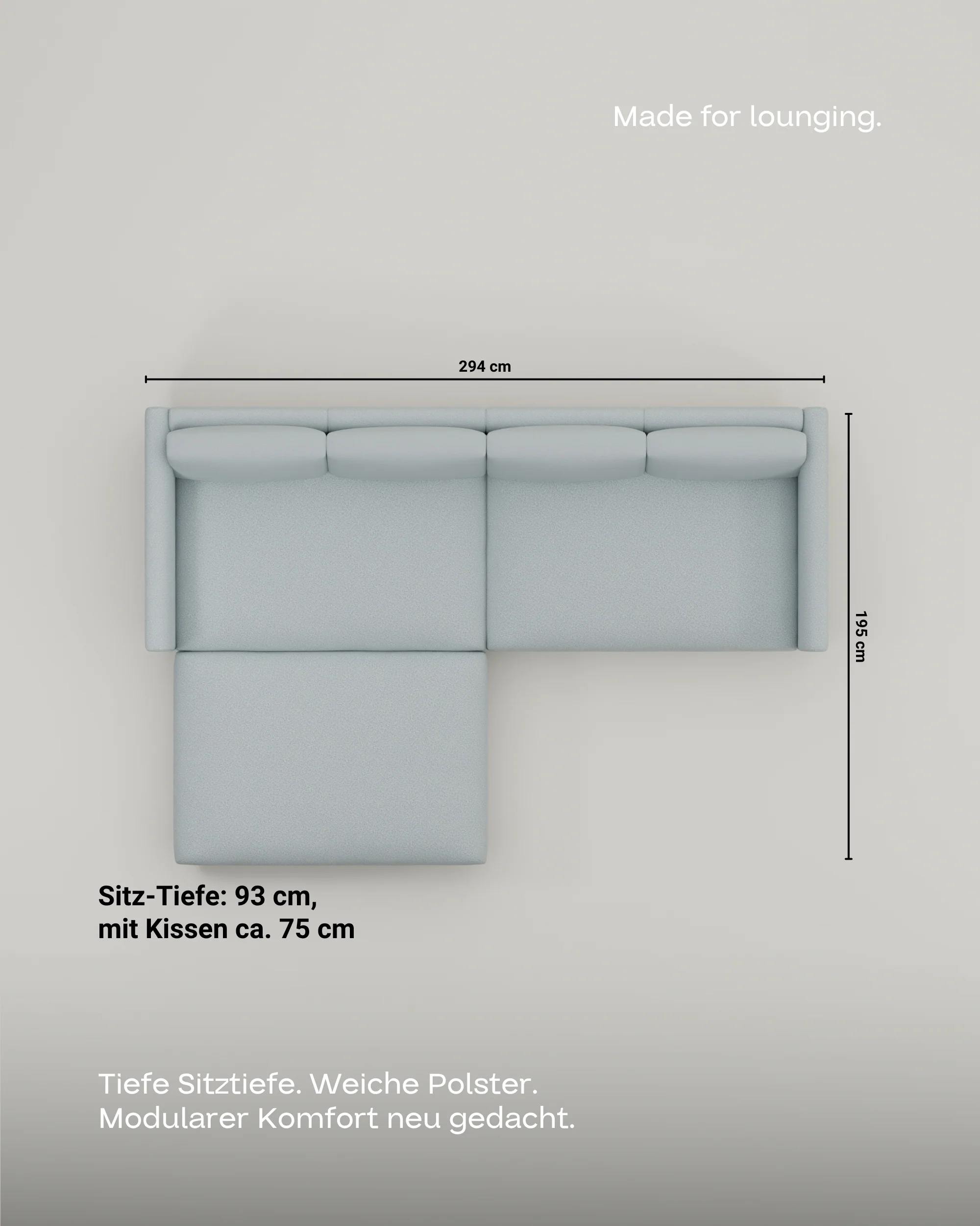 Modulares Sofa Aera 3-Sitzer mit Hocker und mit Schlaffunktion - Image 10