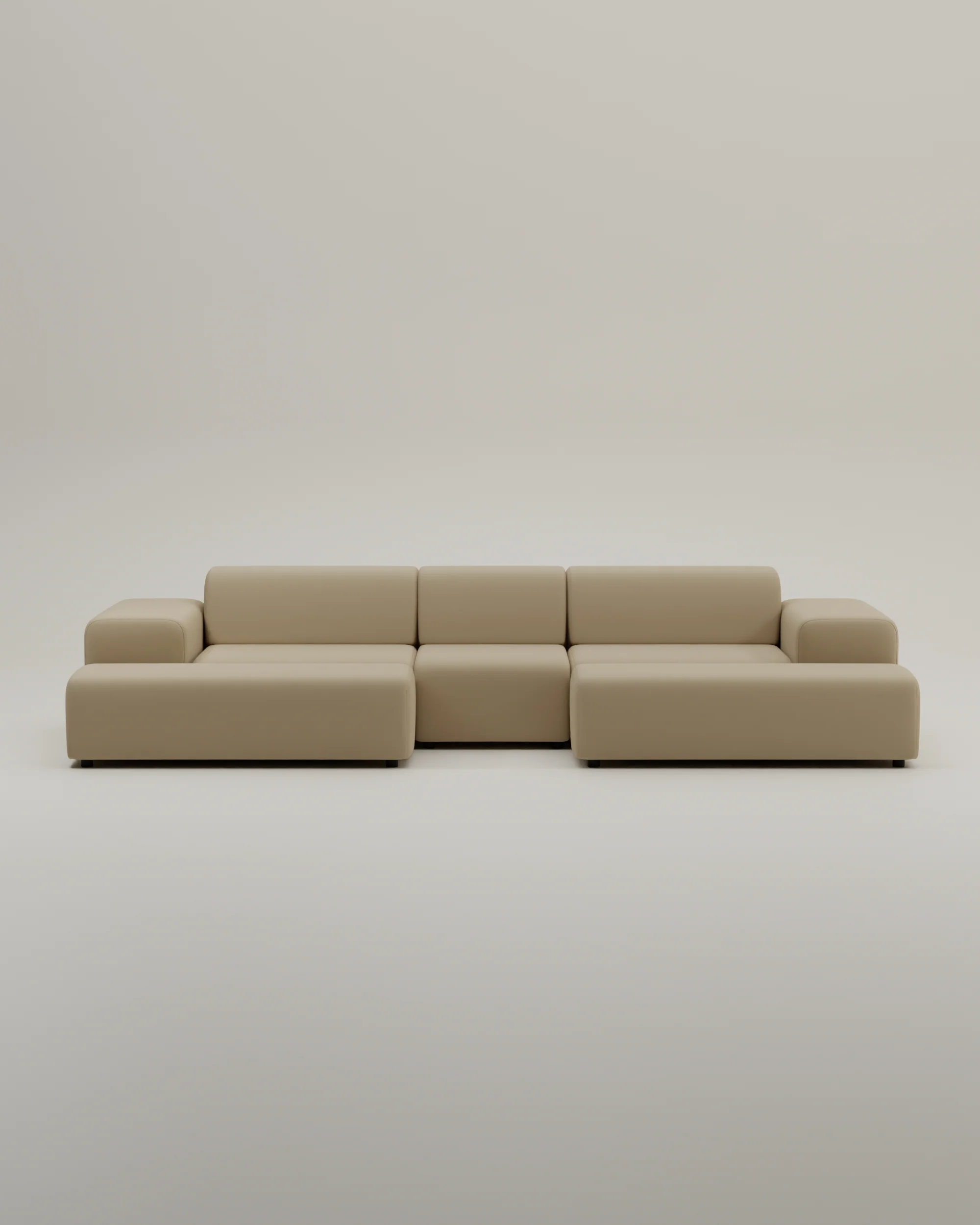 Modulares Sofa Nina U-Form / Wohnlandschaft mit Schlaffunktion - Image 58