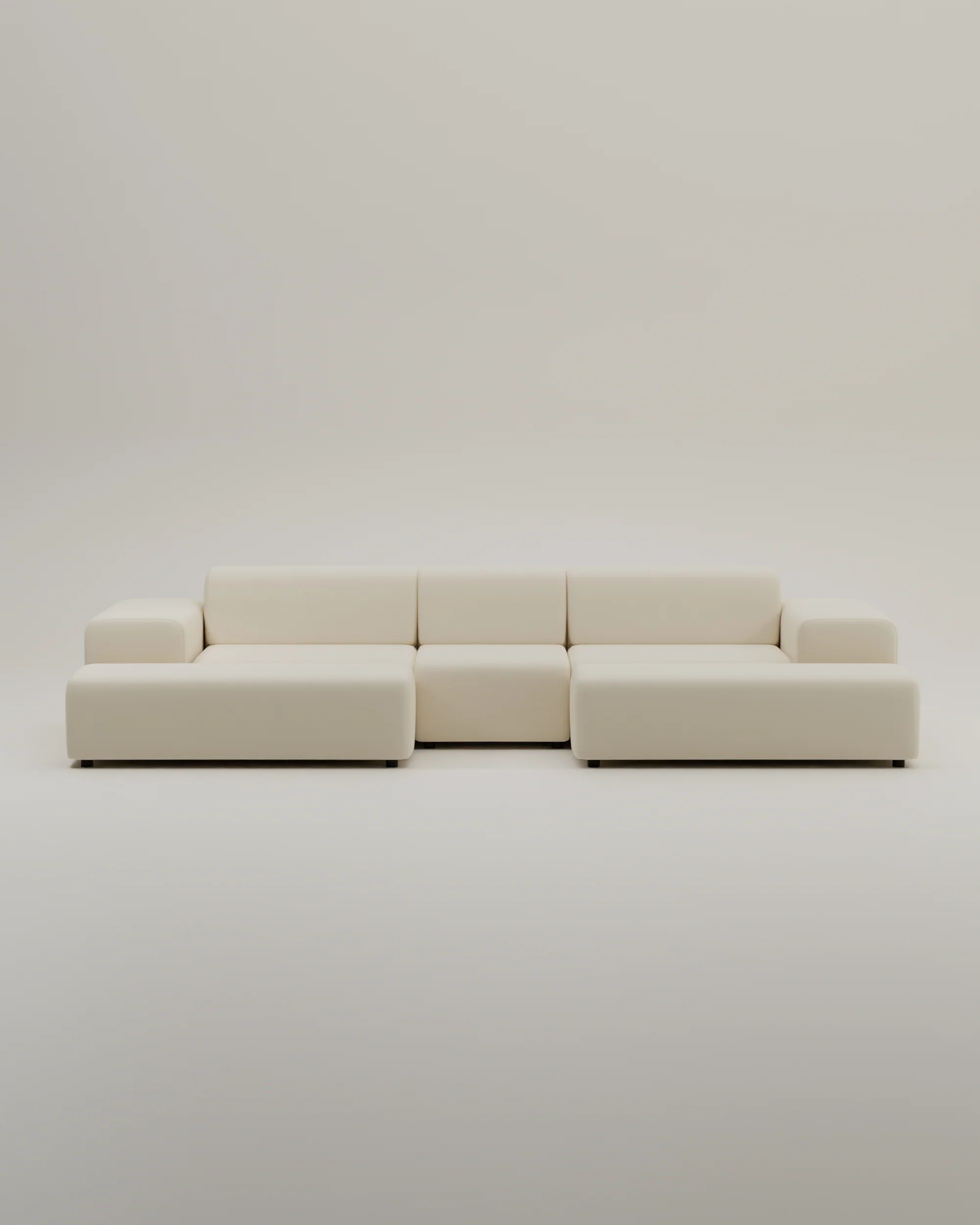 Modulares Sofa Nina U-Form / Wohnlandschaft mit Schlaffunktion - Image 61