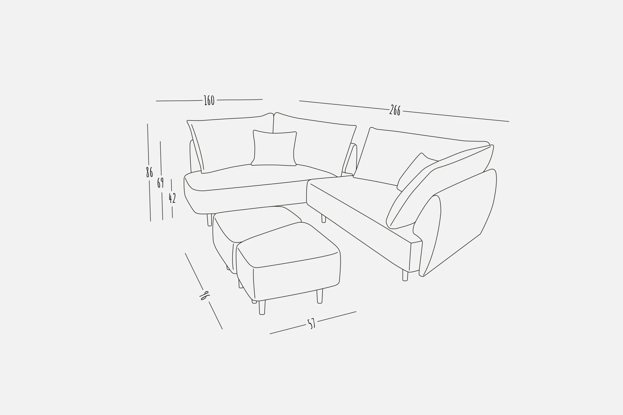 Outlet - Modulares Sofa Mike L Showroom Hannover - Image 12