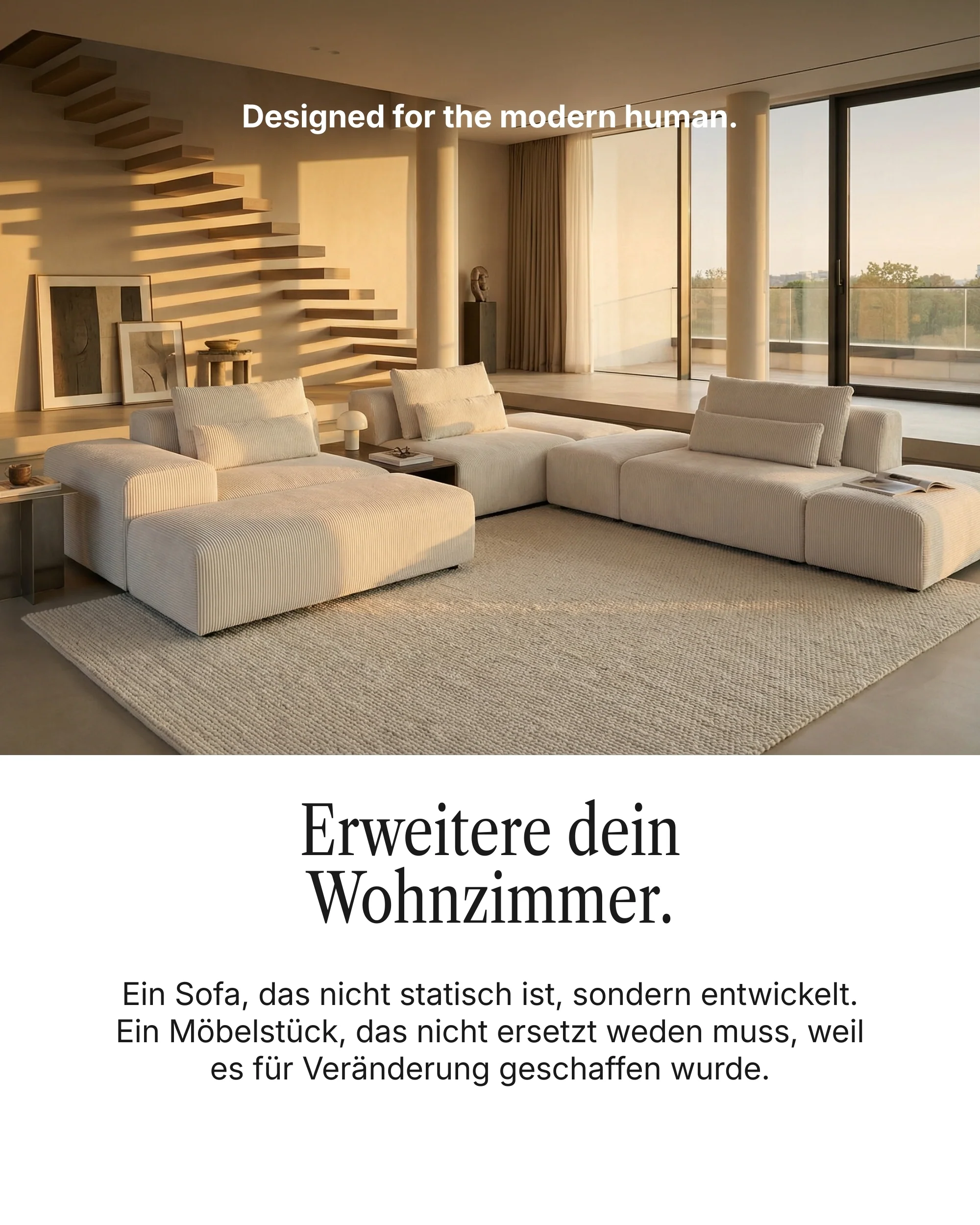 Modulares Sofa Nina U-Form / Wohnlandschaft mit Schlaffunktion - Image 7