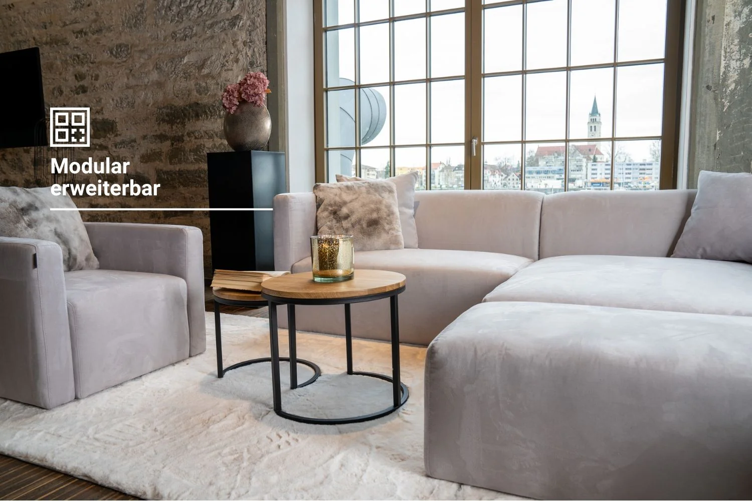 Outlet - Modulares Ecksofa Paula 3-Sitzer mit Schlaffunktion - Image 3