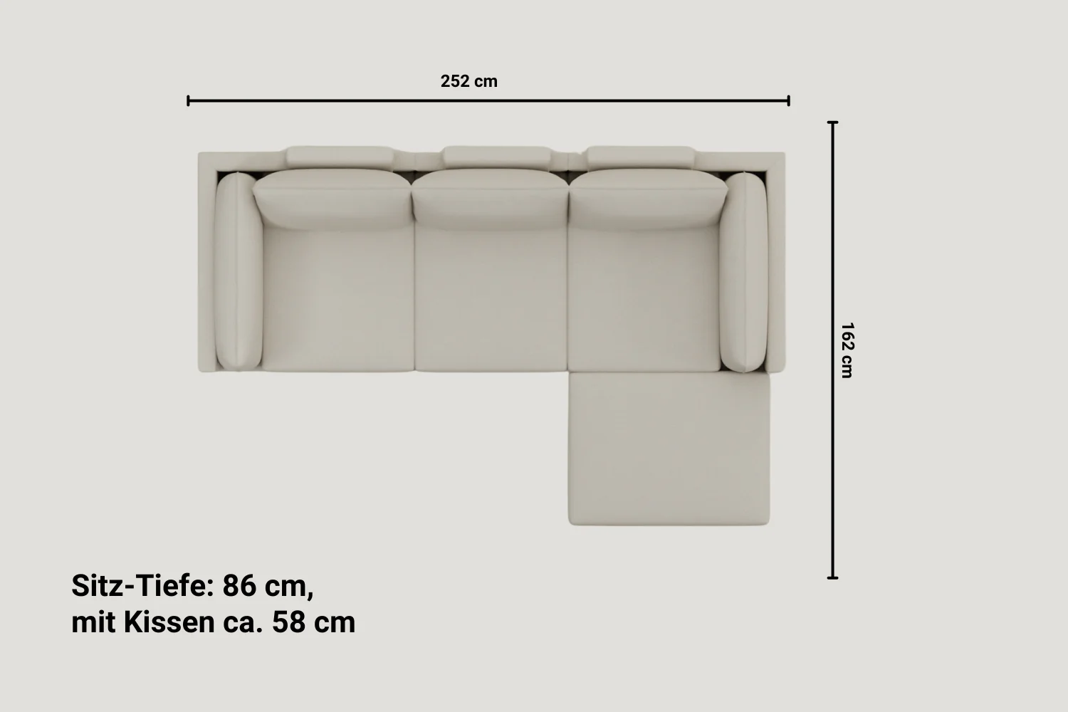 Stoffbezug - Modulares Sofa Donna 4-Sitzer - Image 10