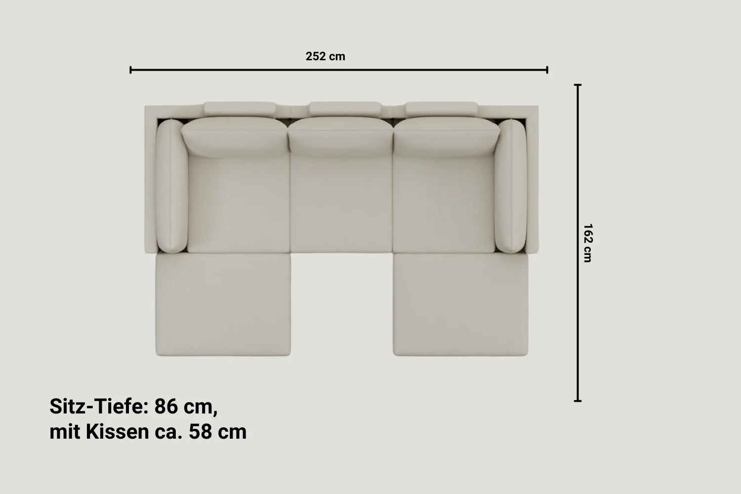 Stoffbezug - Modulares Sofa Donna U-Form - Image 10