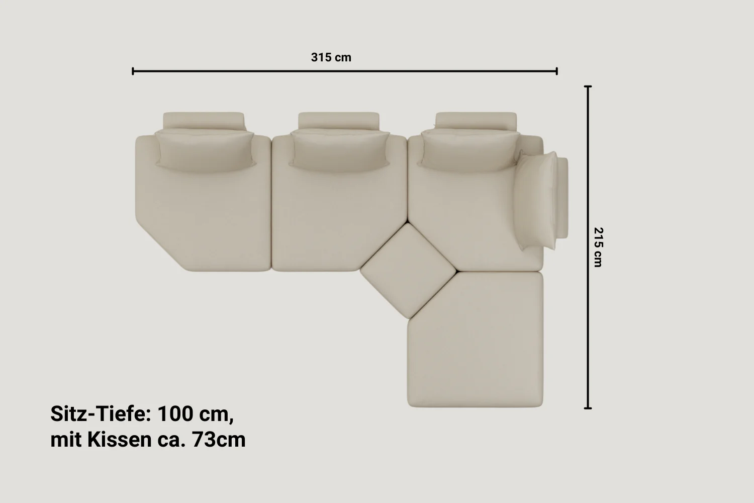 Stoffbezug - Modulares Sofa Katrina - Image 8