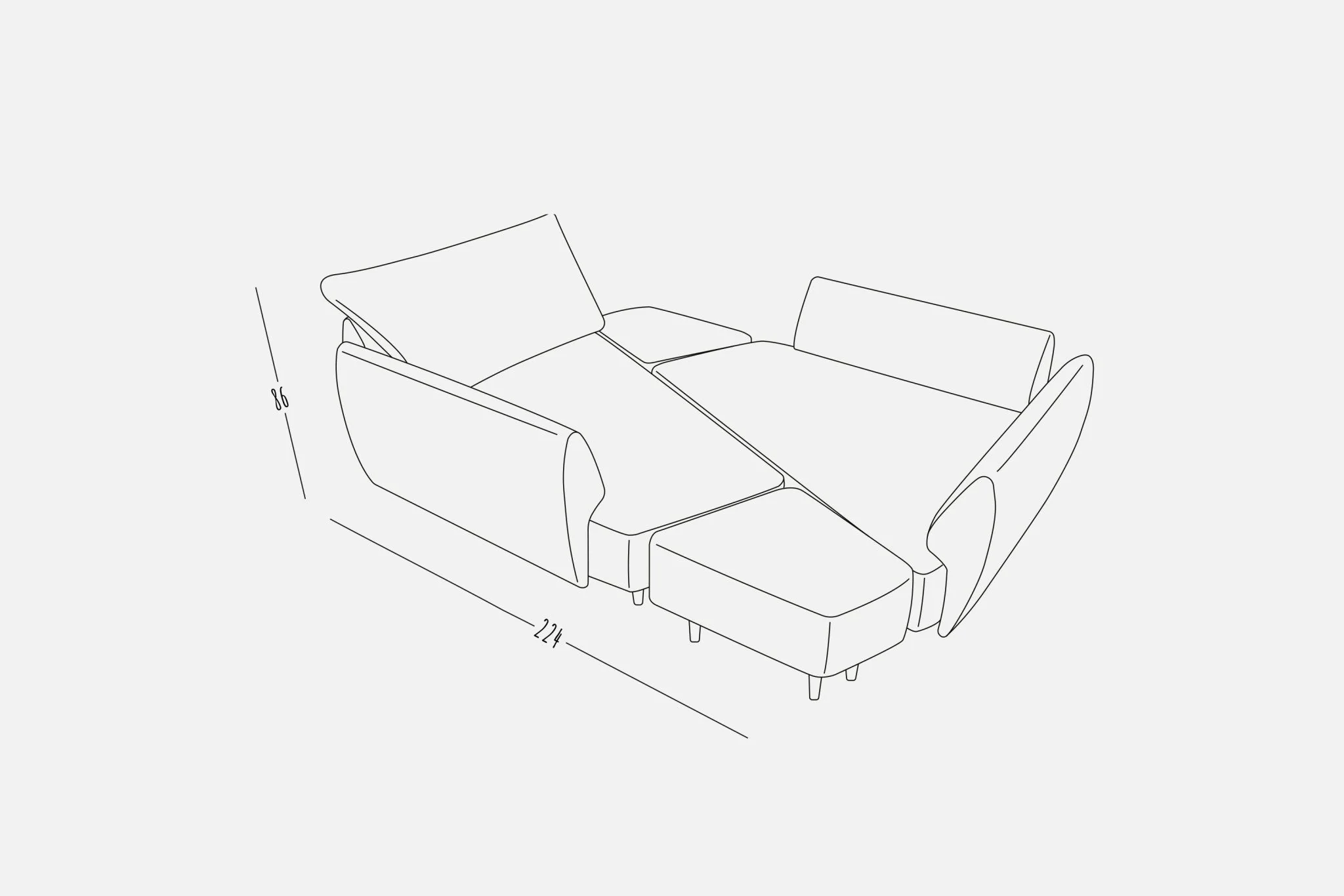 Outlet - Modulares Sofa Mike - Image 13