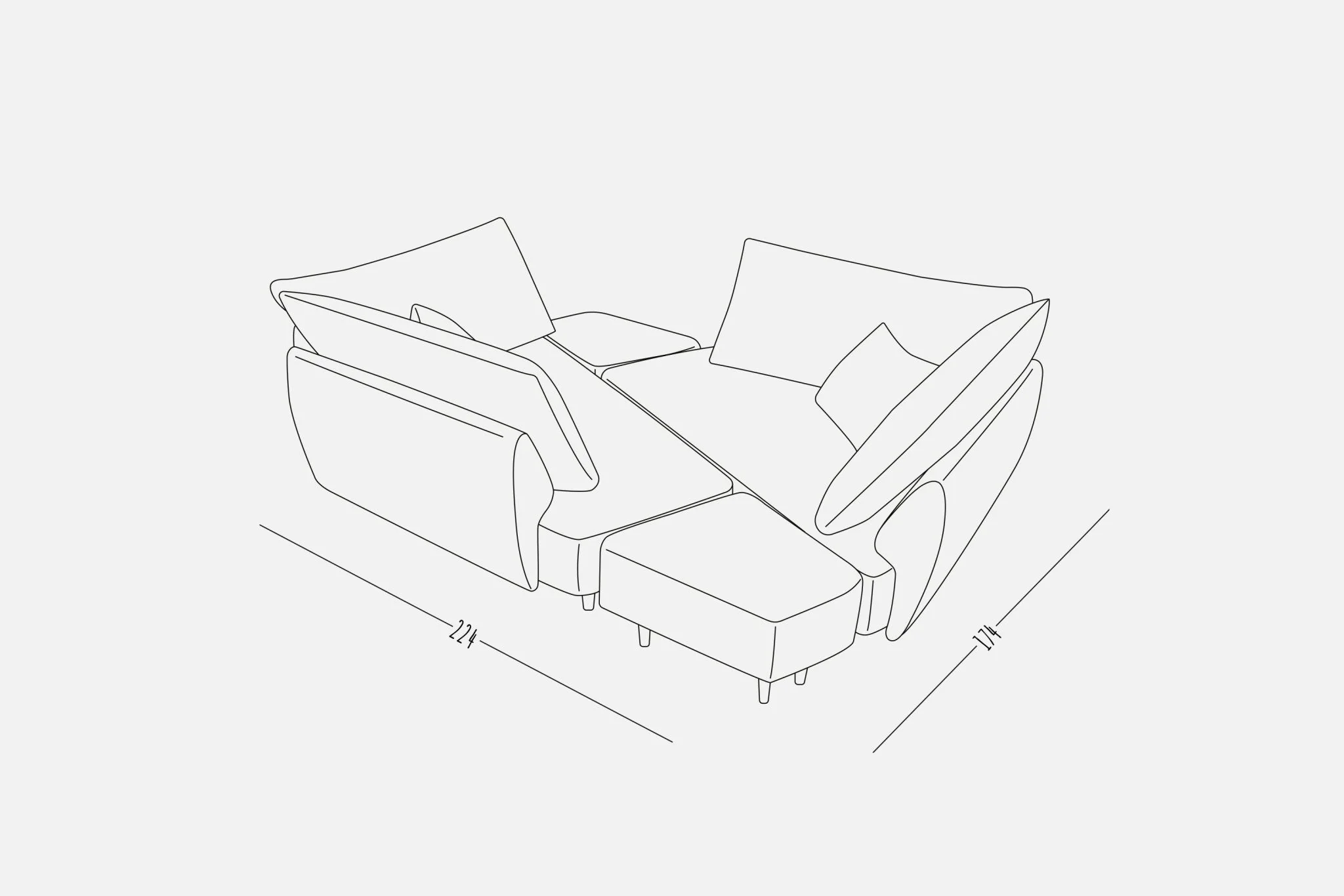 Outlet - Modulares Sofa Mike - Image 14