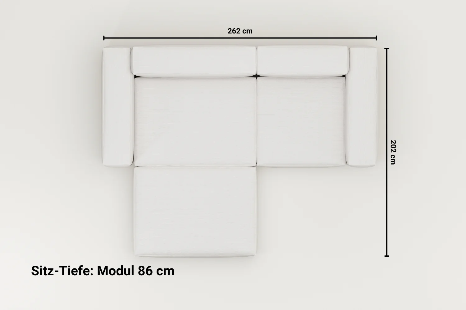 Stoffbezug - Modulares Ecksofa Harvey 3-Sitzer - Image 10