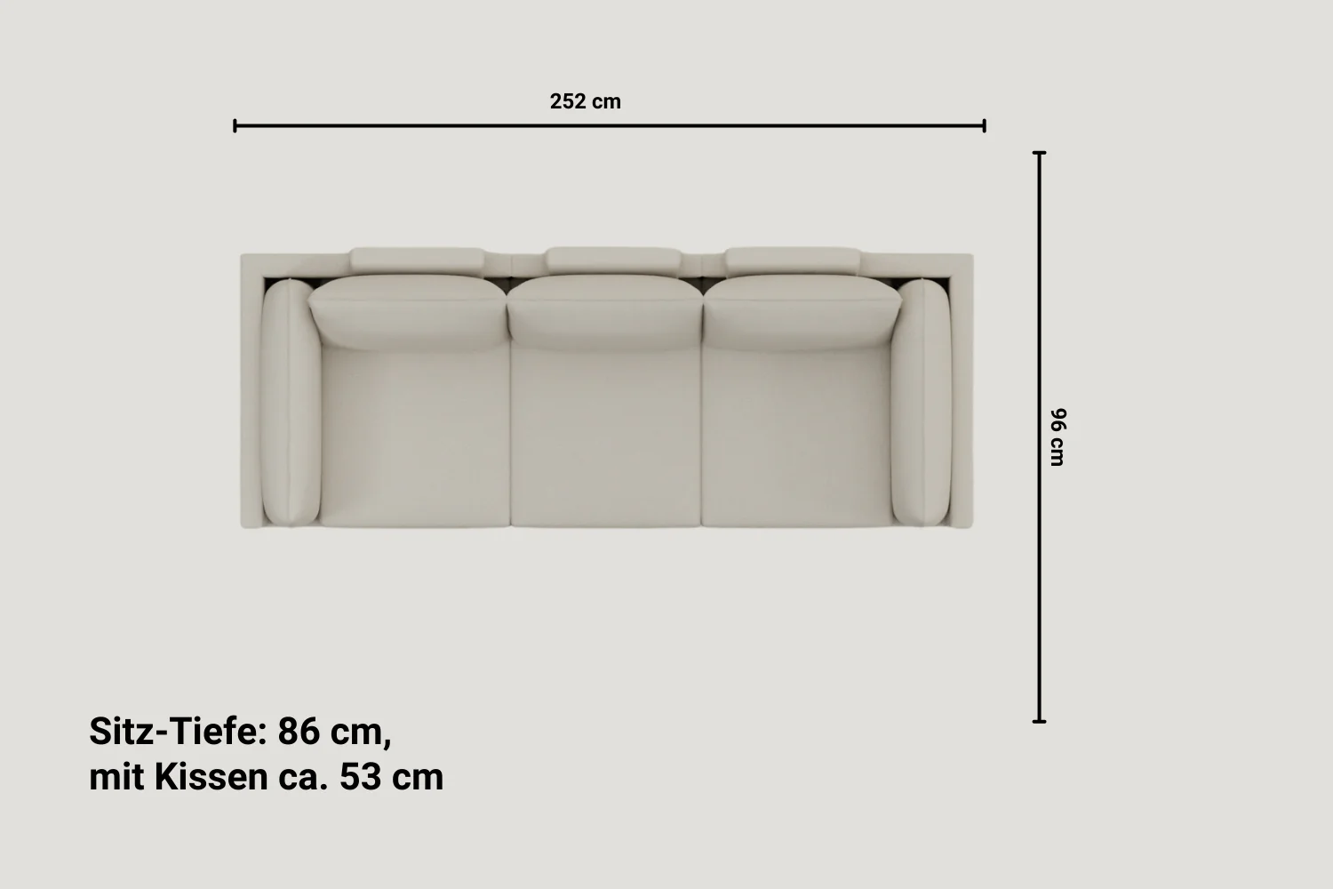 Stoffbezug - Modulares Sofa Donna 3-Sitzer - Image 10
