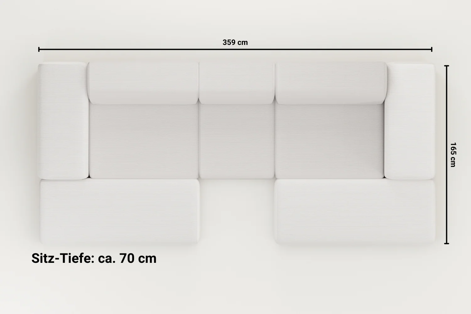 Modulares Sofa Nina U-Form / Wohnlandschaft mit Schlaffunktion - Image 10